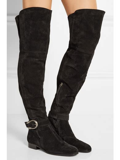 gucci dionysus suede over the knee boots|Gucci signoria ankle boots.